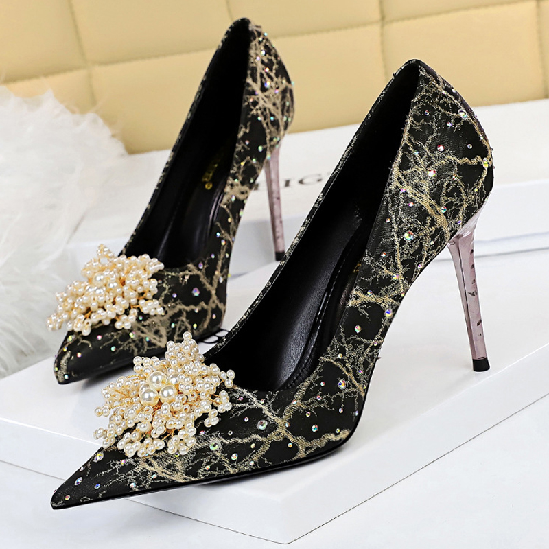Shoe Tree - BIGTREE Buty Damskie Czółenka z Perłami