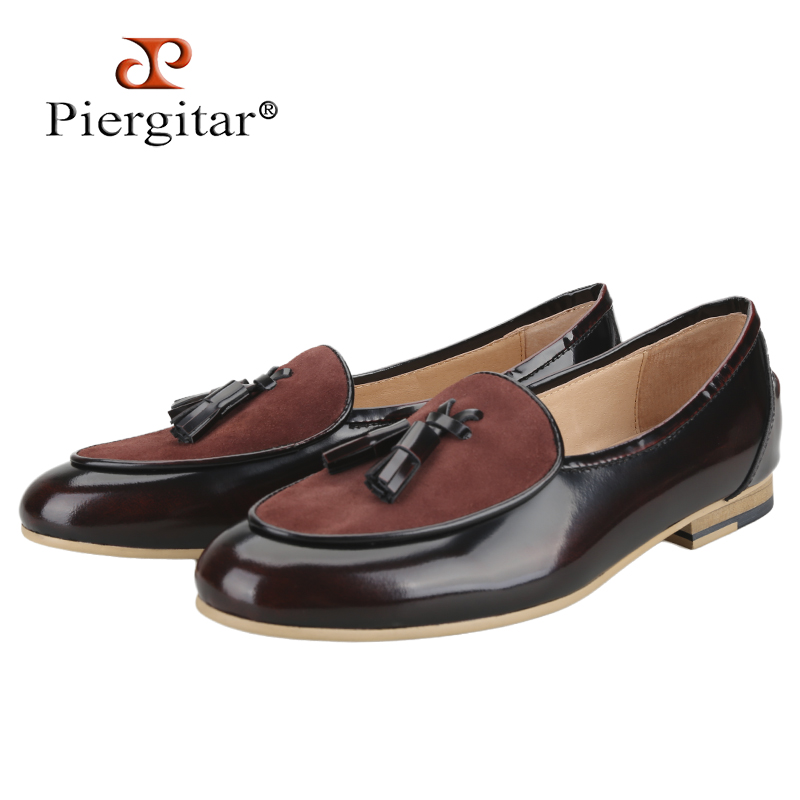 Leather Shoe Polish - Męskie wsuwane mokasyny Piergitar z ręcznie