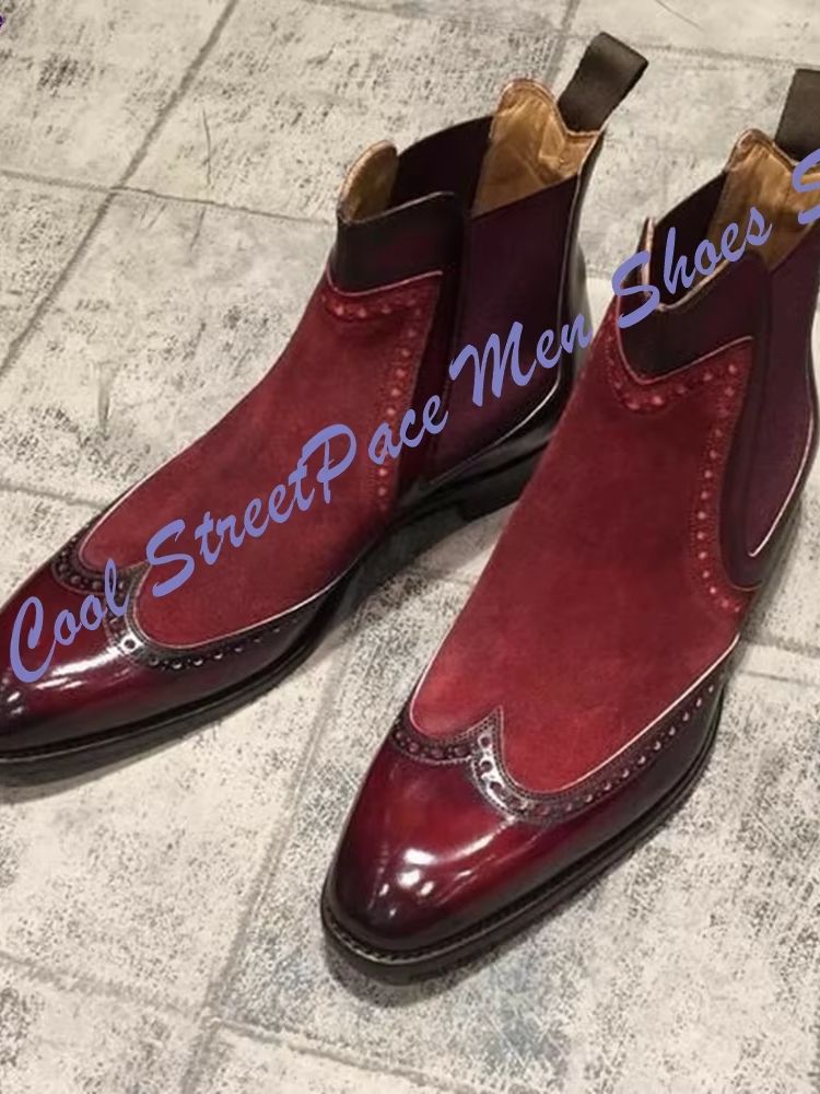 Męskie vintage czerwono-białe  – Leather Shoe Polish recenzja i cena